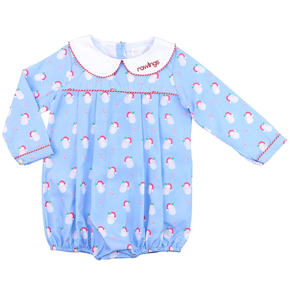 Unisex Powder Blue Santa 🎅🏻 Print Bubble